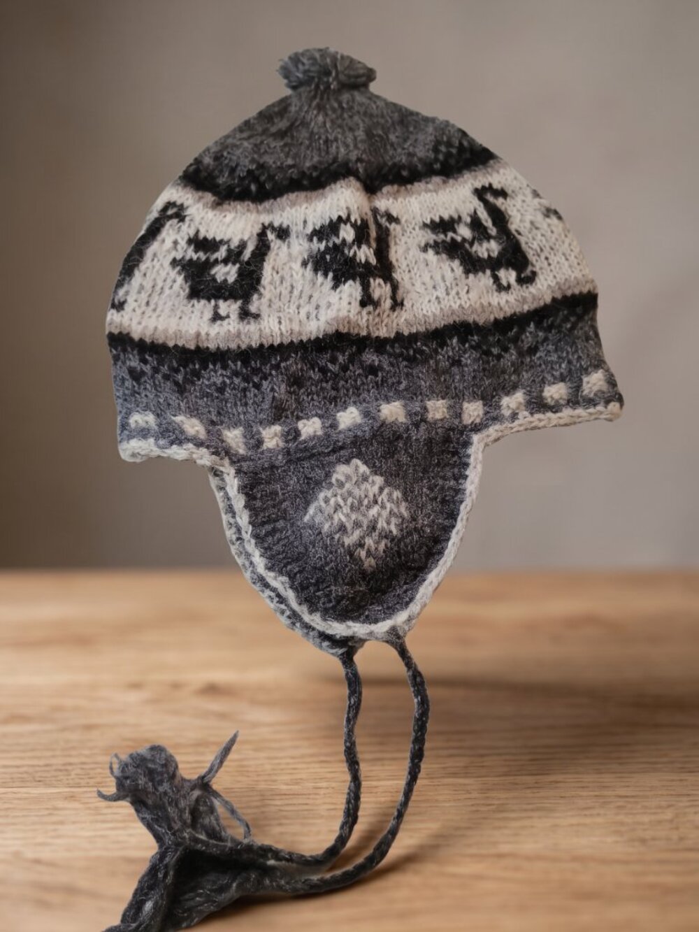 Traditional Andean Chullo Beanie – Warm Winter Alpaca Wool Knit